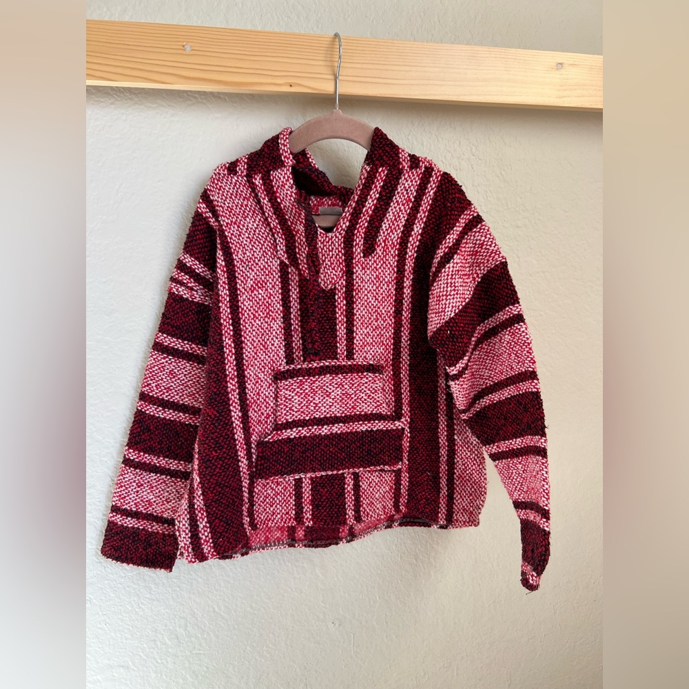 Kids Artesanias Baja Hoodie Poncho Mexican Blanket 6 Years